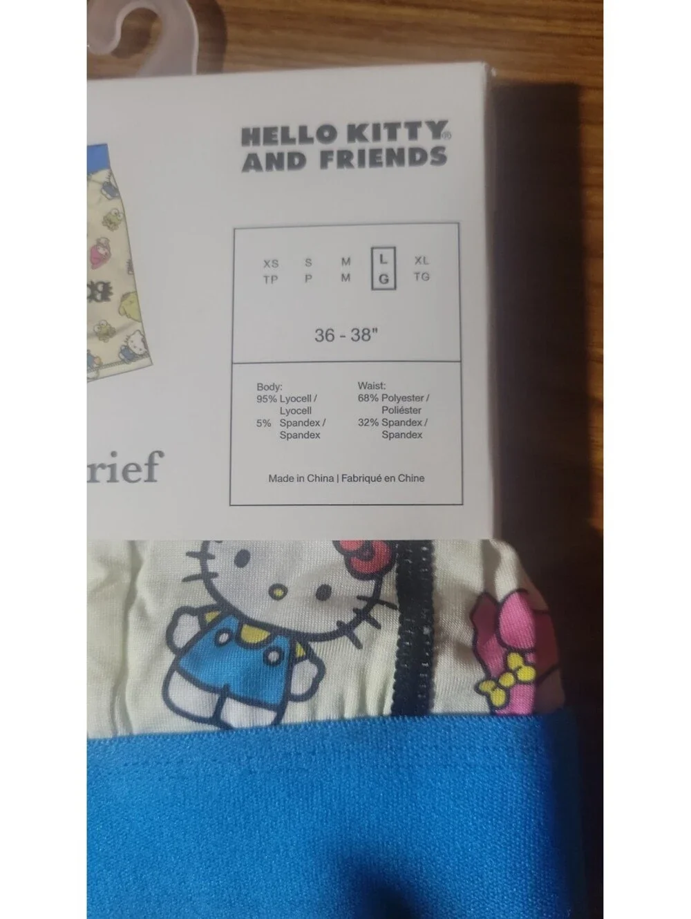 Hello Kitty and Friends Men's Boxer Brief Size Large 36-38